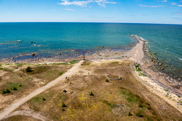 rocky beach in Hiiumaa island Estonia