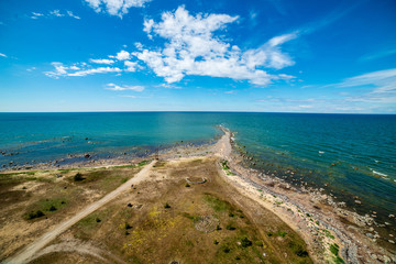 rocky beach in Hiiumaa island Estonia
