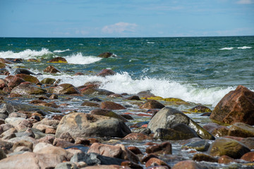 Fototapeta na wymiar rocky beach in Hiiumaa island Estonia
