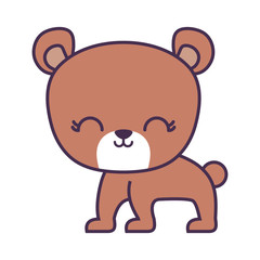 Obraz premium cute bear animal isolated icon