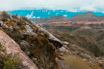 TORO TORO BOLIVIA Grand Canyon - gran cañón en el altiplano BOLIVIANO eroded rocks vegetation