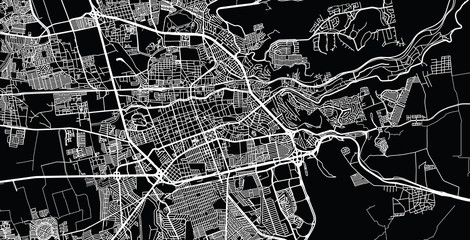 Urban vector city map of Santiago de queretaro, Mexico