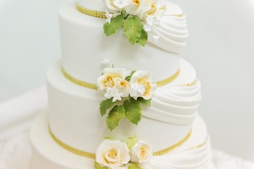 Fototapeta na wymiar wedding cake close up details