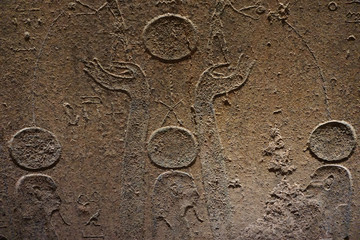 Luxor, Egypt: Detail of artwork in Tomb KV2, the burial place of pharaoh Rameses IV in the Valley of the Kings, on the West Bank of the Nile River.