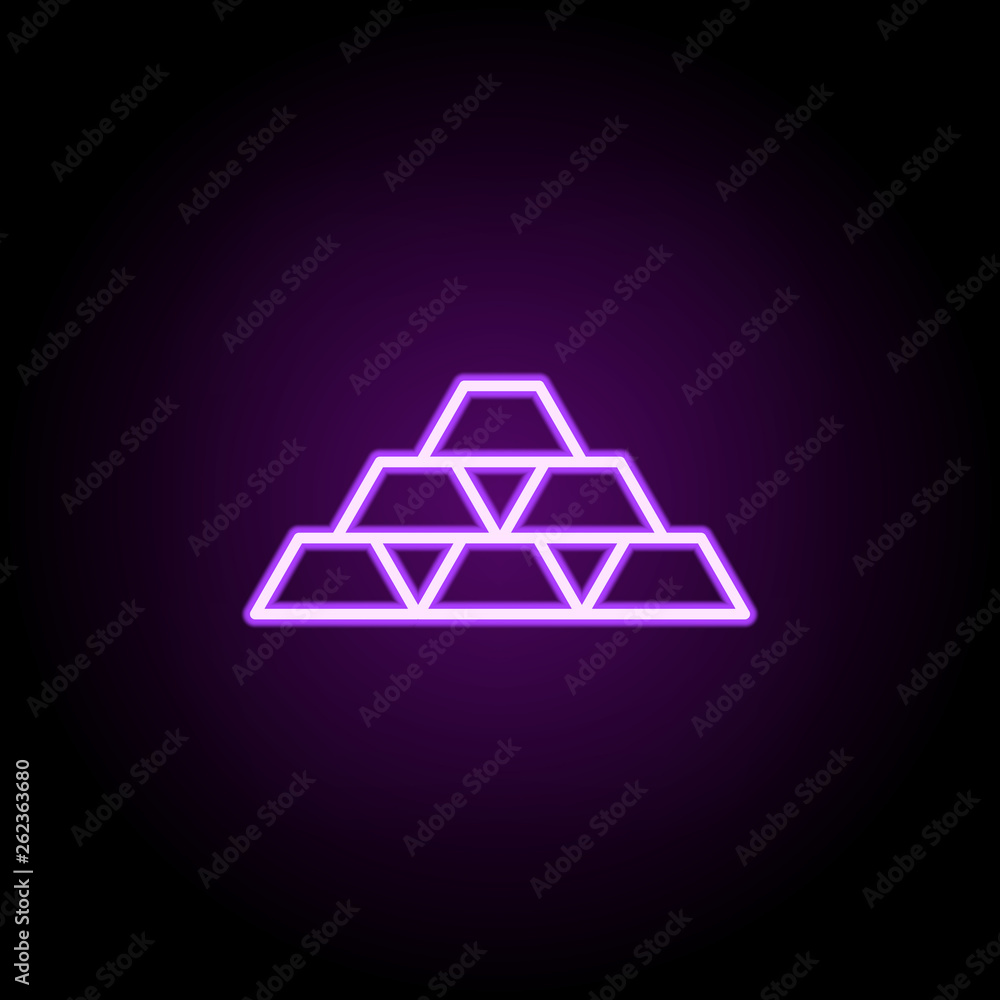 Poster cold bars neon icon. elements of finance and chart set. simple icon for websites, web design, mobile