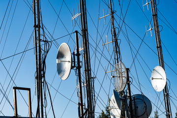 Communication towers, antennas and dishes