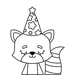 cute cat animal with hat party