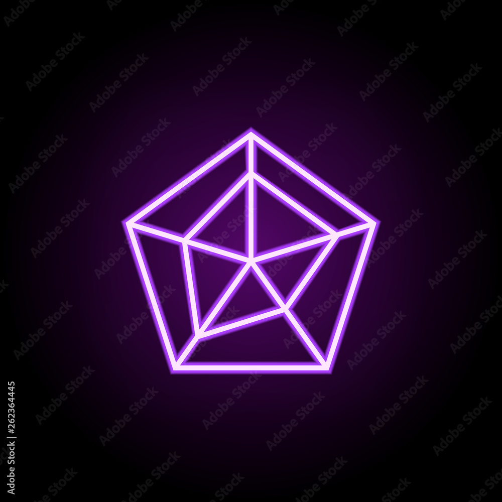 Poster spy chart neon icon. elements of finance and chart set. simple icon for websites, web design, mobile