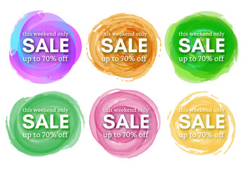 Set of Six Sale this weekend only up to 70 off