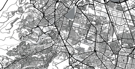 Fototapeta premium Urban vector city map of Naucalpan, Mexico