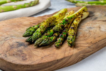 Asparagus grill on plate