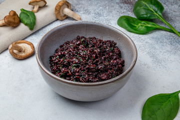 wild black rice boiled