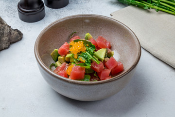Tuna tar tar with avocado