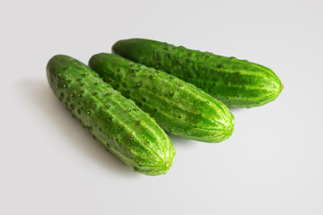 Three cucumbers for salad