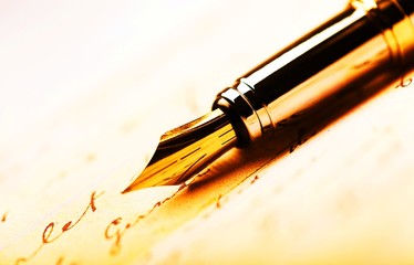 Fountain pen on top of a form