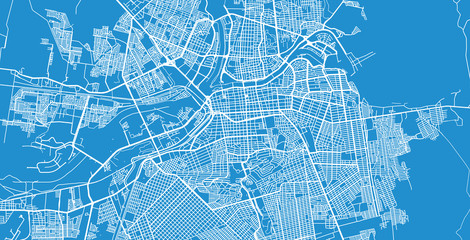 Urban vector city map of Caliacan, Mexico