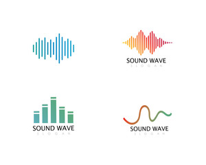 Sound waves vector illustration design 