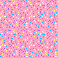Sprinkles Seamless Pattern - Colorful sprinkles on solid background repeating pattern design