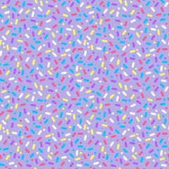 Sprinkles Seamless Pattern - Colorful sprinkles on solid background repeating pattern design