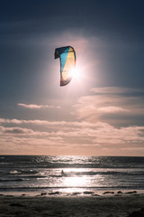 kite boarder at san diego beach