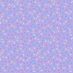 Sprinkles Seamless Pattern - Colorful sprinkles on solid background repeating pattern design