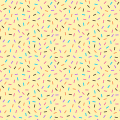 Fototapeta na wymiar Sprinkles Seamless Pattern - Colorful sprinkles on solid background repeating pattern design