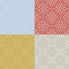 Set of Four Seamless Geometric Patterns