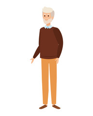 cute grandfather avatar character