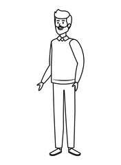 young man with beard character