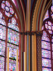 Polychrome columns of Notre Dame de Paris