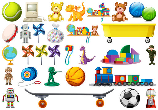 Set of children toys