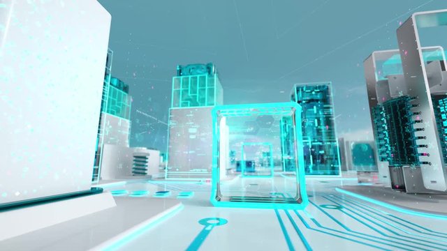 Radiation Therapy with medical digital technology concept