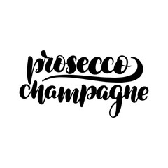 lettering prosecco champange