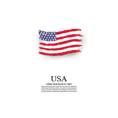 USA flag in grunge style 