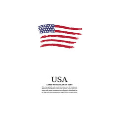 USA flag in grunge style 