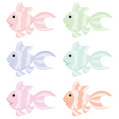 baby goldfish icon set .this is high resolution vector artwork. print ready vector design and ready to use anywhere.