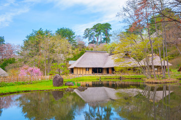 Obraz premium Michinoku Folklore Village in Kitakami, japan
