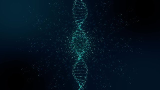 DNA double helix Gene therapy and genetic engineering of human genes - Conceptual animation 3D render