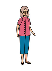 cute grandmother avatar character