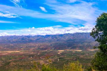 altiplano, valle, nubes
