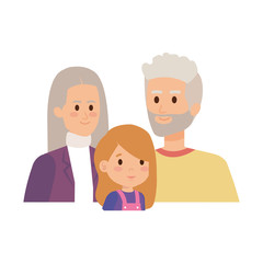 Obraz premium cute grand parents couple with grandaughter