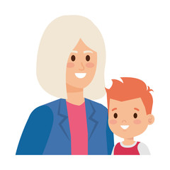 cute grandmother with grandson