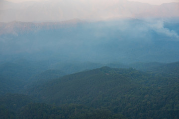 Beautiful layers mountain of background
