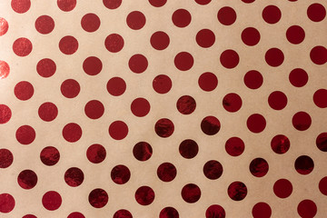 craft brown paper with red dots background