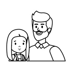 father with daughter characters