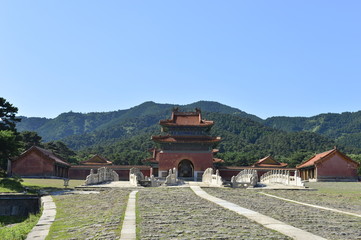 The ancient Chinese buildings