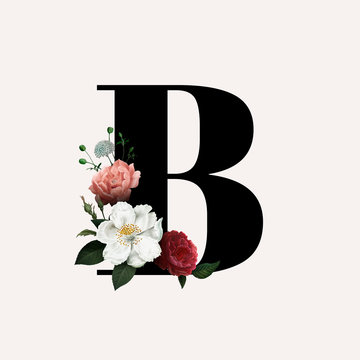 Floral Letter B Font