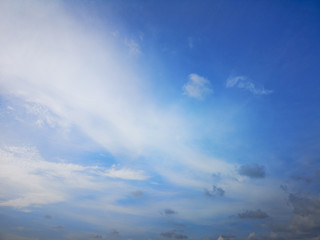 Naklejka na ściany i meble Black and White clouds in the blue sky cloudy natural background