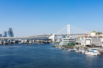 Obraz premium Tokyo Rainbow Bridge over Keihin Canal