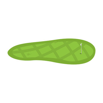 Isolated golf hole image. Vector illustration design